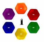 Pro's Pro Hexagon Floor Markers - Znaczniki MIX 6 szt.